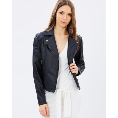 AVAILABLE SOON. Moto Classic 100% Plant Based Plastic Free Leather-look Jacket l CASSANDRA